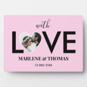 Plaque Photo Mariage Fiançailles Photo personnalisée Cadre Coeu (Devant)