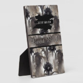 Plaque Photo Mariage floral noir gothique Haut (Côté)