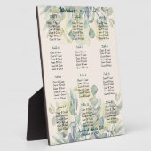 Plaque Photo Mariage Floral Seal Chart Floral (Côté)