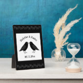 Plaque Photo Mariage gothique Baiser Ravens Personnalisé (Côté)