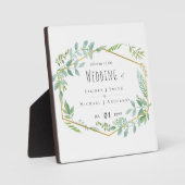 Plaque Photo Mariage jardin verdoyant (Recto)