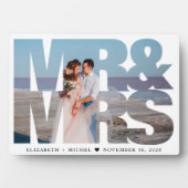 Plaque Photo Mariage M. Mme Newlyved Photo (Devant)