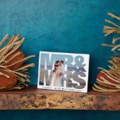 Plaque Photo Mariage M. Mme Newlyved Photo (Côté)