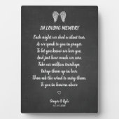 Plaque Photo Mariage Memorial Chalk Blackboard Effet Chers Cher (Devant)