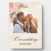 Plaque Photo Mariage Pampas herbe rose pâle (Devant)