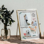 Plaque Photo mariage photo collage élégant moderne jeunes marié<br><div class="desc">mignon photo moderne collage moodboard élégant jeunes mariés photo mariage tendance cadeau personnalisé unique</div>