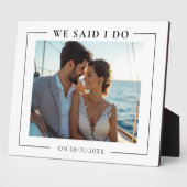 Plaque Photo Mariage photo Garde moderne (Côté)