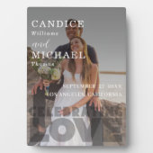 Plaque Photo Mariage photo noir et blanc moderne (Devant)