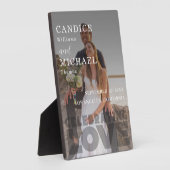 Plaque Photo Mariage photo noir et blanc moderne (Côté)