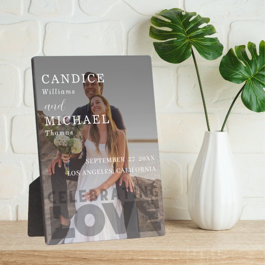 Plaque Photo Mariage photo noir et blanc moderne