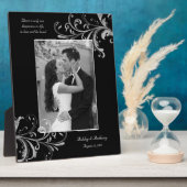 Plaque Photo Mariage photo Vintage noir et blanc (Côté)