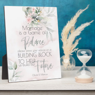 Plaque Photo Mariage   Rose rose et feuillage vert pâle