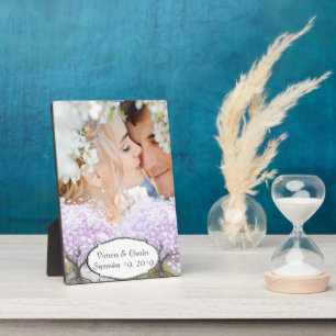 Plaque Photo Mariage Vintage d'oiseaux de l'arbre de la feuille