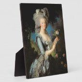 Plaque Photo Marie Antoinette avec un Rose, 1783 (Côté)