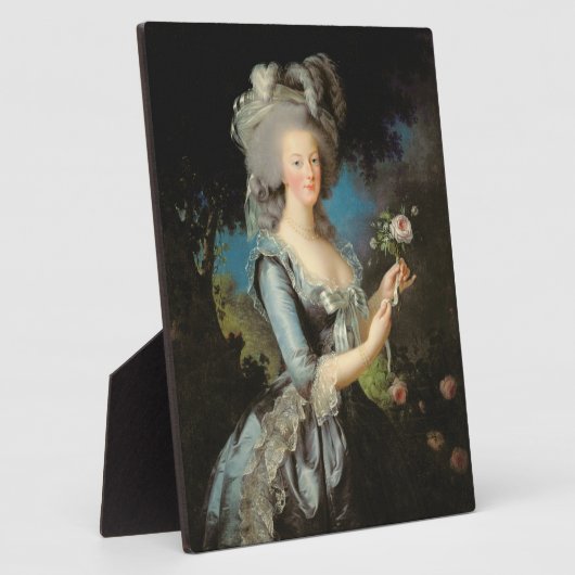 Plaque Photo Marie Antoinette avec un Rose, 1783 (Côté)