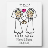 Plaque Photo Mariée Mariage lesbienne (Devant)