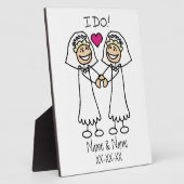 Plaque Photo Mariée Mariage lesbienne (Côté)