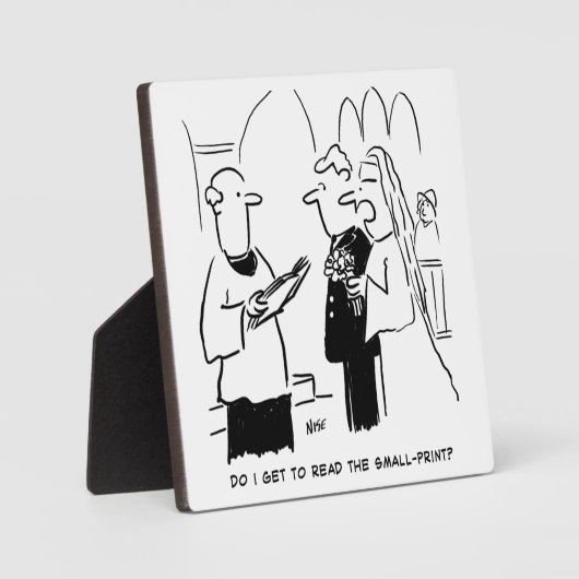 Plaque Photo Mariée veut vérifier le petit dessin imprimé (Recto)