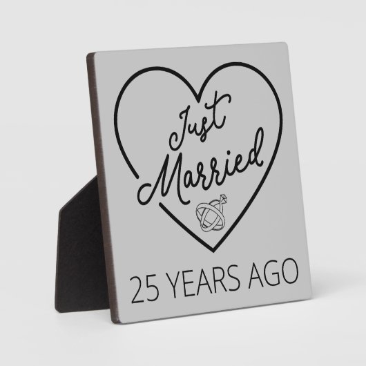 Plaque Photo Mariés depuis 25 ans III (Recto)