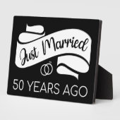 Plaque Photo Mariés depuis 50 ans V (Côté)