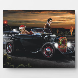 Plaque Photo Marilyn et Elvis Christmas Joy Ride