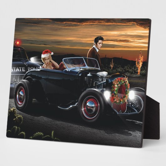 Plaque Photo Marilyn et Elvis Christmas Joy Ride (Côté)