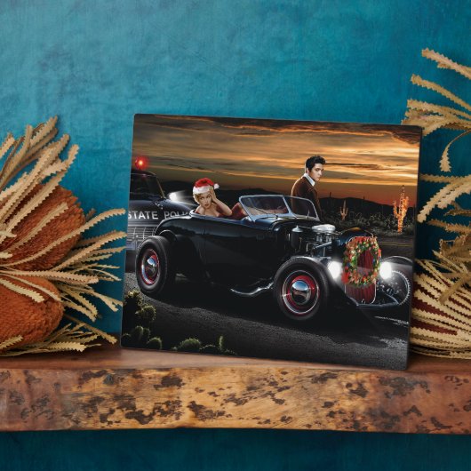 Plaque Photo Marilyn et Elvis Christmas Joy Ride (Côté)