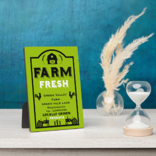 Plaque Photo Marketing de produits fermiers locaux
