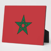 Plaque Photo Maroc - Drapeau marocain (Côté)