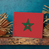 Plaque Photo Maroc - Drapeau marocain (Côté)