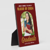 Plaque Photo Maroon Gold Graduate Arch Graduate Photo (Côté)