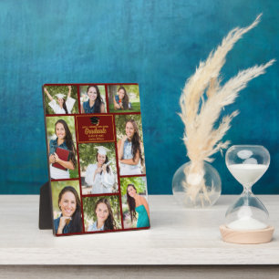 Plaque Photo Maroon Gold Graduate Photo Collage Graduation