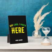 PLAQUE PHOTO MARQUE NOIRE PERSONNALISABLE MODERNE ET ÉLÉGANTE V (Côté)