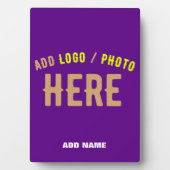 PLAQUE PHOTO MARQUE VÉRIFIÉE INDIGO MODERNE ET PERSONNALISABLE (Devant)