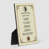 Plaque Photo Marriage Blessing Gift (Côté)