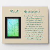 Plaque Photo Mars Birthstone Aquamarine (Devant)