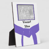 Plaque Photo Martial Arts Purple Belt Photo Keepsakt (Côté)