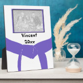 Plaque Photo Martial Arts Purple Belt Photo Keepsakt (Côté)