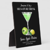 Plaque Photo Martini à la pomme verte ・ PERSONNALISER cette boi (Côté)