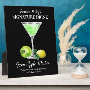 Plaque Photo Martini pomme verte • PERSONNALISER cette boisson