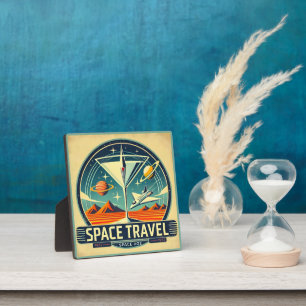 Plaque Photo Martini Space Travel 1957 New Worlds Logo