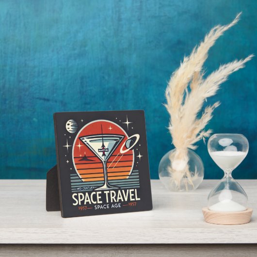 Plaque Photo Martini Space Travel 1957 Space Age Logo (Insitu)