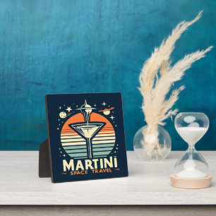 Plaque Photo Martini Space Travel Lift Off Logo