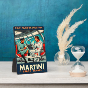 Plaque Photo Martini Space Travel Poster Films Sci-Fi Dans L'Es