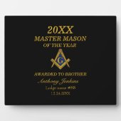 Plaque Photo Mason Master Freemason Lodge Mason (Devant)