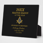 Plaque Photo Mason Master Freemason Lodge Mason (Côté)