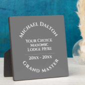 Plaque Photo Masonic Grand Master