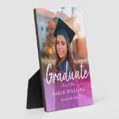 Plaque Photo Masque de script photo pour fille personnalisée (Côté)