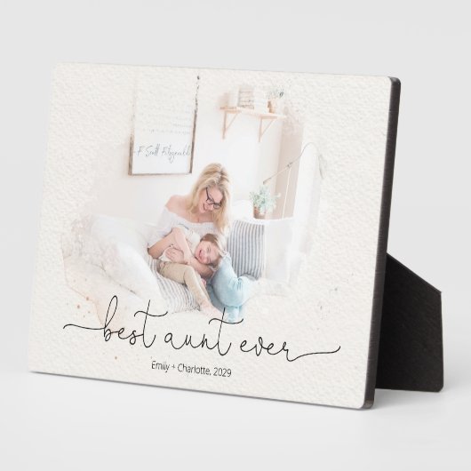Plaque Photo Masque Photo Moderne Meilleure Tante Chaque Script (Côté)