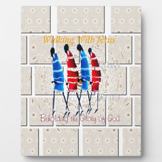 Plaque Photo Massai Morans art chrétien Imprimer (Devant)